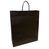 Fold Over J-Cut Shopping Bag -Black (Queen) 