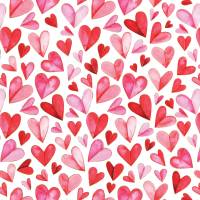 Folded Hearts Gift Wrap Paper — romantic folded hearts pattern gift wrap
