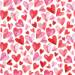 Folded Hearts Gift Wrap Paper — romantic folded hearts pattern gift wrap
