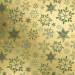 Forest Snowflakes Gold Gift Wrap Paper - delicate gold snowflakes scattered on a warm kraft background