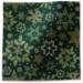 Forest snowflakes tissue paper with gold snowflakes and holly on deep forest green