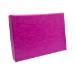 Fuchsia Ribbed gift card box shown closed — vivid fuchsia pink with a fine ribbed linen texture on a slim pop-up box