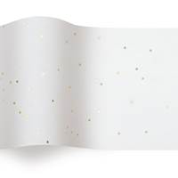 Gemstones Tissue Paper - Gold on White