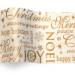 Gemstones Tissue Paper - Noel — Holiday script words Joy, Noel, Peace on kraft-tone tissue with gold metallic sparkle