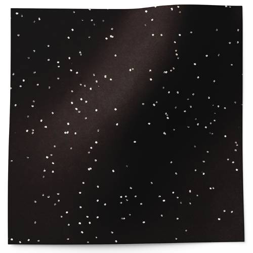Gemstones Tissue Paper - Onyx — Deep black tissue with scattered gold metallic gemstone sparkle accents