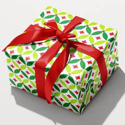 Geo Holly Gift Wrap Paper (Closeout) 