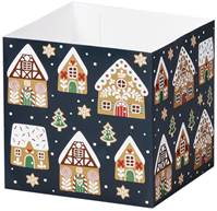 Gingerbread Cookies Square Party Favor Box Square Party Favor Box