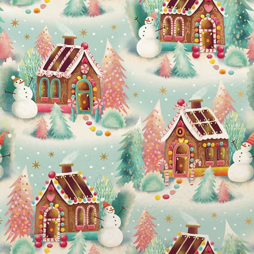 Gingerbread Dreams Gift Wrap Paper — Gingerbread Dreams Christmas gift wrap pattern