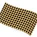 Gingham black on kraft printed tissue paper featuring a classic black buffalo check pattern on a natural kraft background