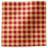 Gingham Tissue Paper - Red/Kraft