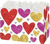 Glittering Hearts Gift Basket Boxes