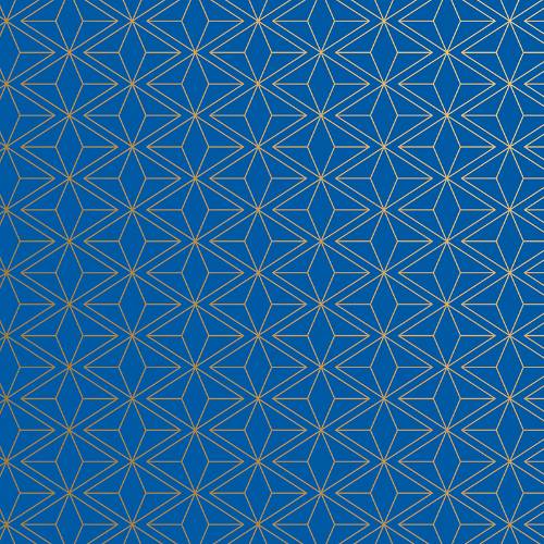 Gold Blue Geo Gift Wrap Paper — Gold Blue Geo men's gift wrap design