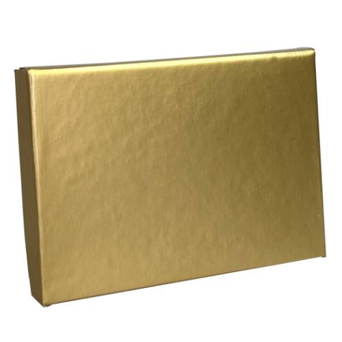 Gold Ice pop-up gift card box 4 5/8" x 3 3/8" x 5/8" — pops open to display a gift card, high-gloss gold finish
