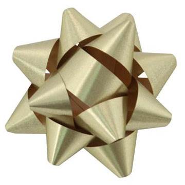 Gold Metallic Tone Star Bows