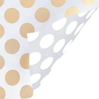 Gold & Silver Dots Gift Wrap Paper