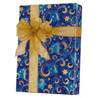 Gold Star Chanukah Gift Wrap