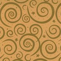 Gold Swirls & Stars on Kraft Tissue Paper (Closeout) 