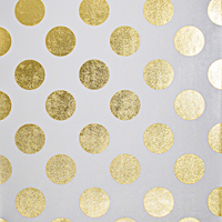 Gold/White Large Dots Gift Wrap Paper Sullivan Gift Wrap Paper