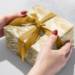 Golden Wood Grain Gift Wrap Paper - B592