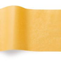 Goldenrod Tissue Paper — Rich warm amber/golden yellow tissue paper sheet, smooth finish
