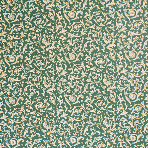 Green Florentine Gift Wrap Paper — classic green florentine pattern gift wrapping paper
