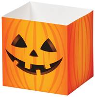 Halloween Pumpkin Square Party Favor Box Square Party Favor Box