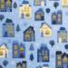 Hanukkah House Gift Wrap Paper — blue and gold hanukkah house Hanukkah gift wrap
