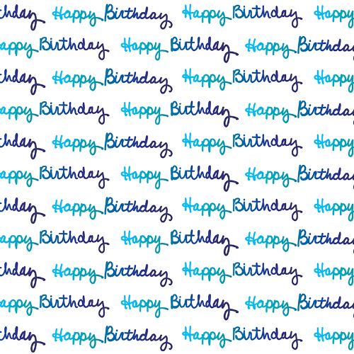 Happy Birthday Blue Gift Wrap Paper — fun happy birthday blue birthday gift wrapping paper