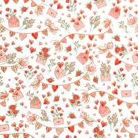 Heart Strings Gift Wrap Paper — Heart Strings Valentine and wedding wrapping paper