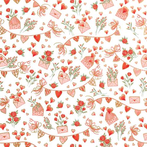 Heart Strings Gift Wrap Paper — Heart Strings Valentine and wedding wrapping paper