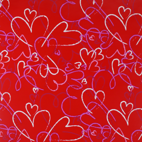 Heart Toss Gift Wrap Paper — romantic heart toss pattern gift wrap