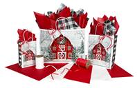 Holiday Farmhouse Paper Shopping Bags (Pup) 
