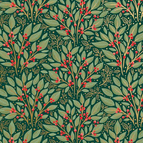 Holly Tapestry Gift Wrap Paper — festive Holly Tapestry holiday wrapping paper design