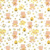 Honey Bears Gift Wrap Paper — Honey Bears celebration gift wrap design