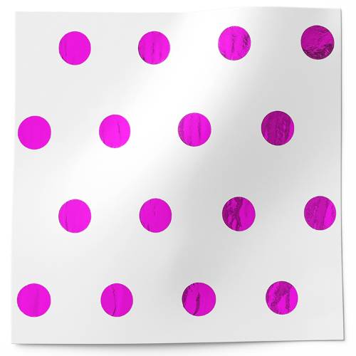 Hot Spots Tissue Paper - Hot Pink — Scattered hot pink polka dots on white background
