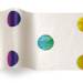 Hot Spots Tissue Paper - Rainbow — Scattered multicolored polka dots in rainbow colors on white background