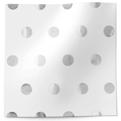 Silver Hot Spots Tissue Paper