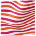 Hot wave printed tissue paper with pink and orange wavy stripes on a light background