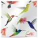 Hummingbirds printed tissue paper with colorful watercolor hummingbirds and floral accents on a white background