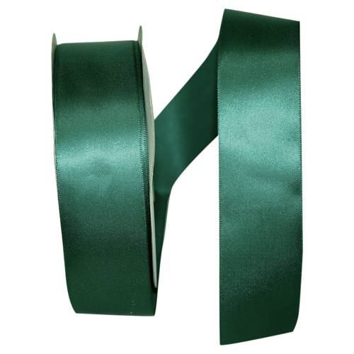 Hunter - Dyna Satin ribbon on a flat spool — single-face satin with taffeta back, 1 3/8" width, 100 yards