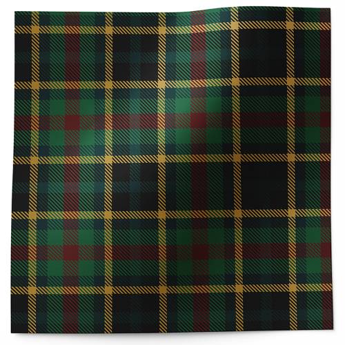 Hunter Navy Plaid Printed Tissue Paper — Classic dark green and navy tartan plaid pattern