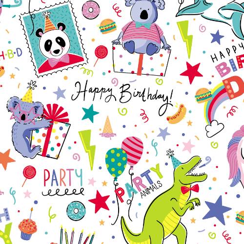Iconic Birthday Gift Wrap Paper — fun iconic birthday birthday gift wrapping paper