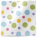 Island dots printed tissue paper with multicolor dots on a white background
