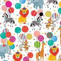 Jungle Birthday Party Gift Wrap Paper — colorful jungle birthday party birthday party wrapping paper