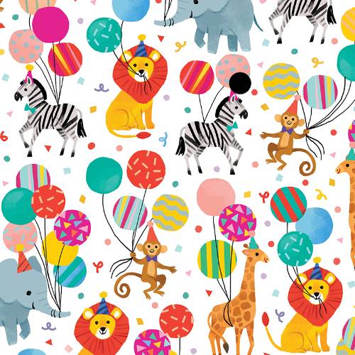 Jungle Birthday Party Gift Wrap Paper — colorful jungle birthday party birthday party wrapping paper