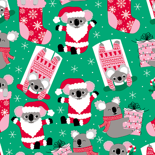 Krazy Koalas Gift Wrap Paper — holiday krazy koalas printed gift wrapping paper