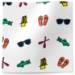 Lake life printed tissue paper with fish, sunglasses, paddles, and flip flops