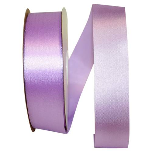 Lavender - Dyna Satin ribbon on a flat spool — single-face satin with taffeta back, 1 3/8" width, 100 yards