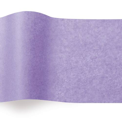 Lavender Tissue Paper — Soft light purple/lilac tissue paper sheet, smooth finish