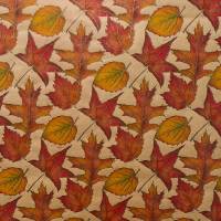 Leaves on Kraft Gift Wrap Paper — Leaves on Kraft everyday wrapping paper design